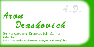 aron draskovich business card